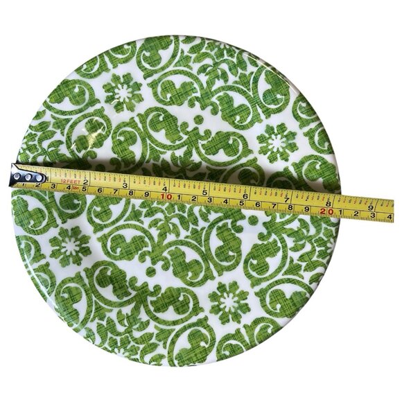 2 Pier 1 Royal Regal Trellis Green Melamine 8 3/8” Salad Plates - Picture 6 of 6